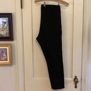 ASOS Black High Waist Slim Ankle Stretch Denim Distressed Knees Jeans Sz 16